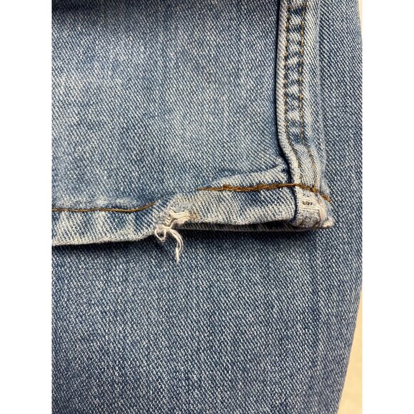 Levis Signature Bootcut Blue Denim Jeans Distressed Hem Mens Size 34X34 - Picture 12 of 13